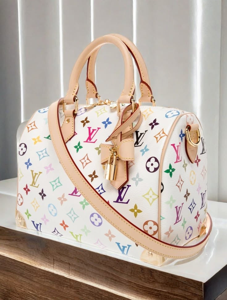 Multicolor Monogram Speedy