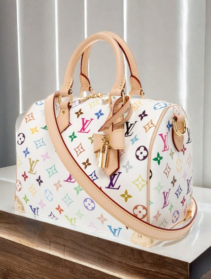 Multicolor Monogram Speedy