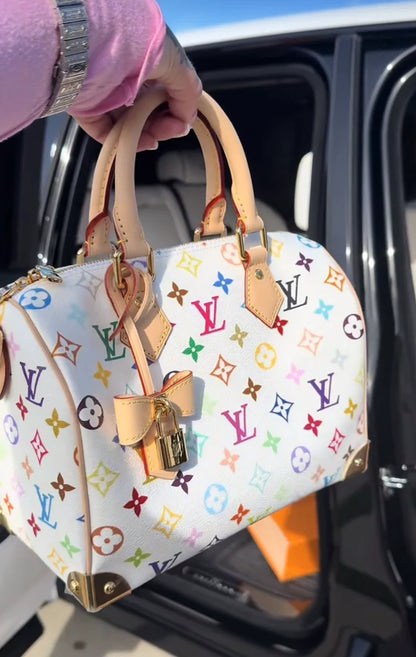 Multicolor Monogram Speedy